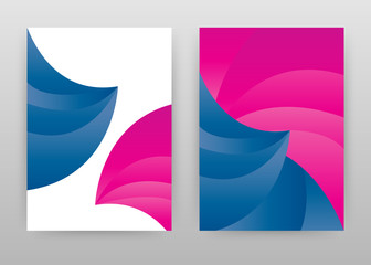 Colorful lined geometric abstract design for annual report, brochure, flyer, poster. Geometric magenta blue background vector illustration for flyer, leaflet, poster. Abstract A4 brochure template.