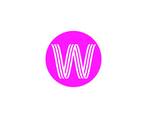 Fototapeta premium W letters business logo and symbols template