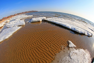 sea beach texture natural scenery
