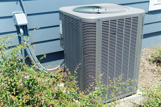 A/C unit connected to residential house