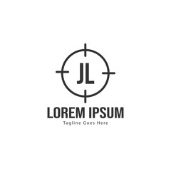Initial JL logo template with modern frame. Minimalist JL letter logo vector illustration