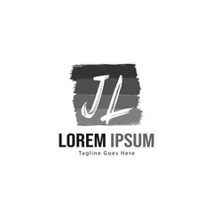 Initial JL logo template with modern frame. Minimalist JL letter logo vector illustration