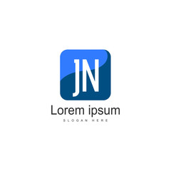 Obraz premium Initial JN logo template with modern frame. Minimalist JN letter logo vector illustration