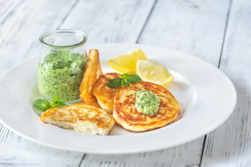 Portion of ricotta fritters