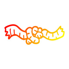 warm gradient line drawing cartoon tied rope