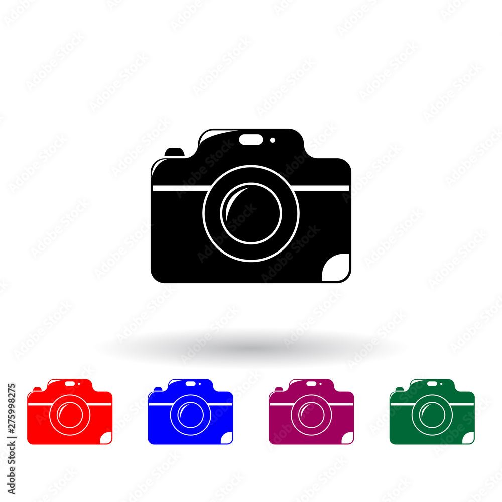 Poster camera multi color icon. elements of technology set. simple icon for websites, web design, mobile ap