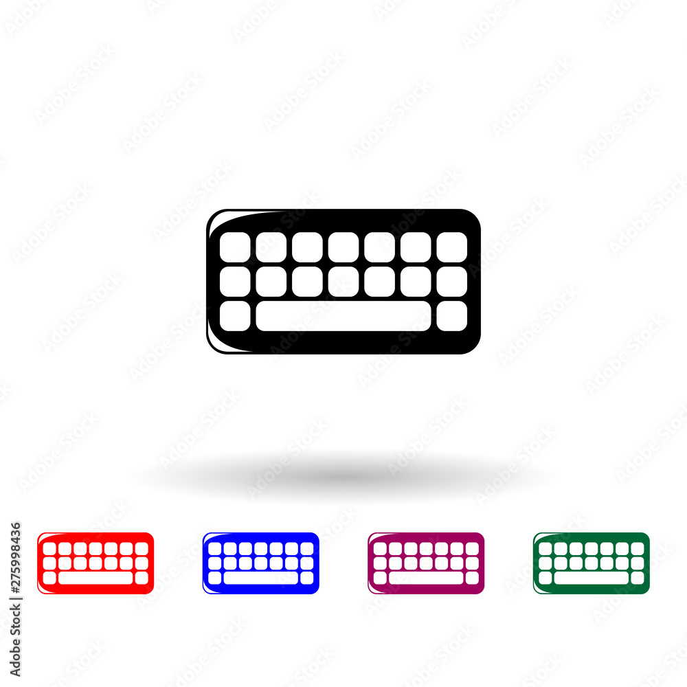 Fototapete keyboard multi color icon. Elements of technology set. Simple icon for websites, web design, mobile app, info graphics