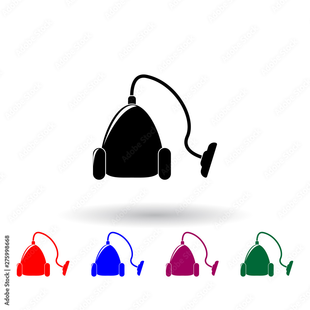 Poster a vacuum cleaner multi color icon. elements of technology set. simple icon for websites, web design,