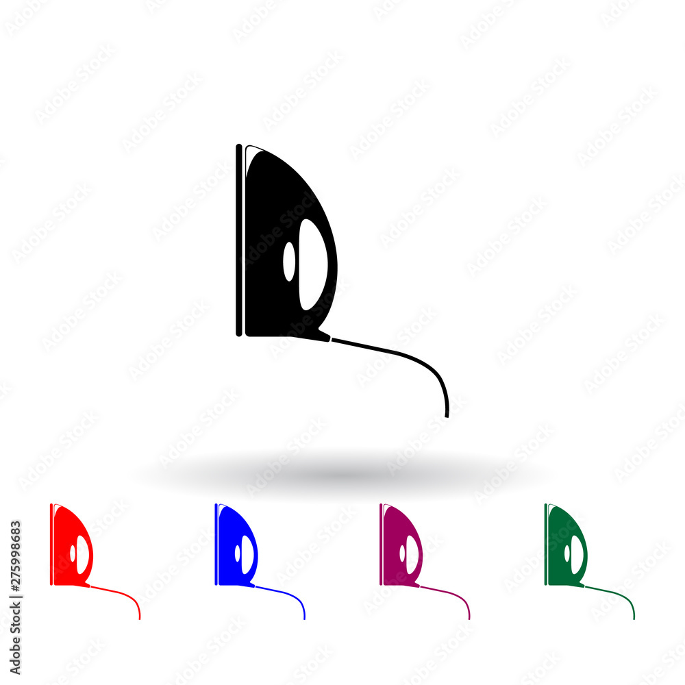 Poster iron multi color icon. elements of technology set. simple icon for websites, web design, mobile app,