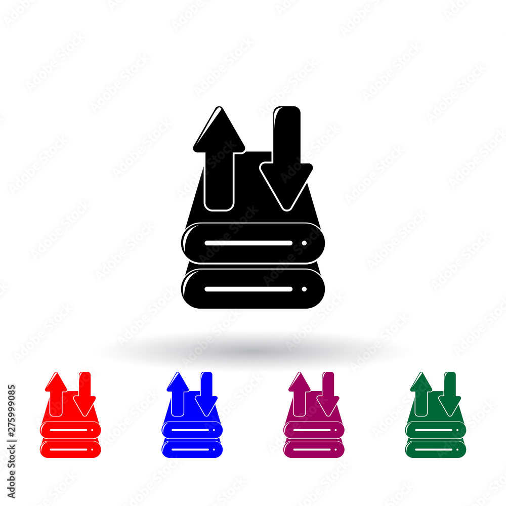 Poster server multi color icon. elements of technology set. simple icon for websites, web design, mobile ap