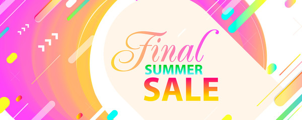 Final Sale summer backgrounds colorful 3d holiday vector