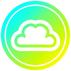 simple cloud circular in cold gradient spectrum