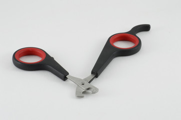 Nail clippers for cats isolated on white background