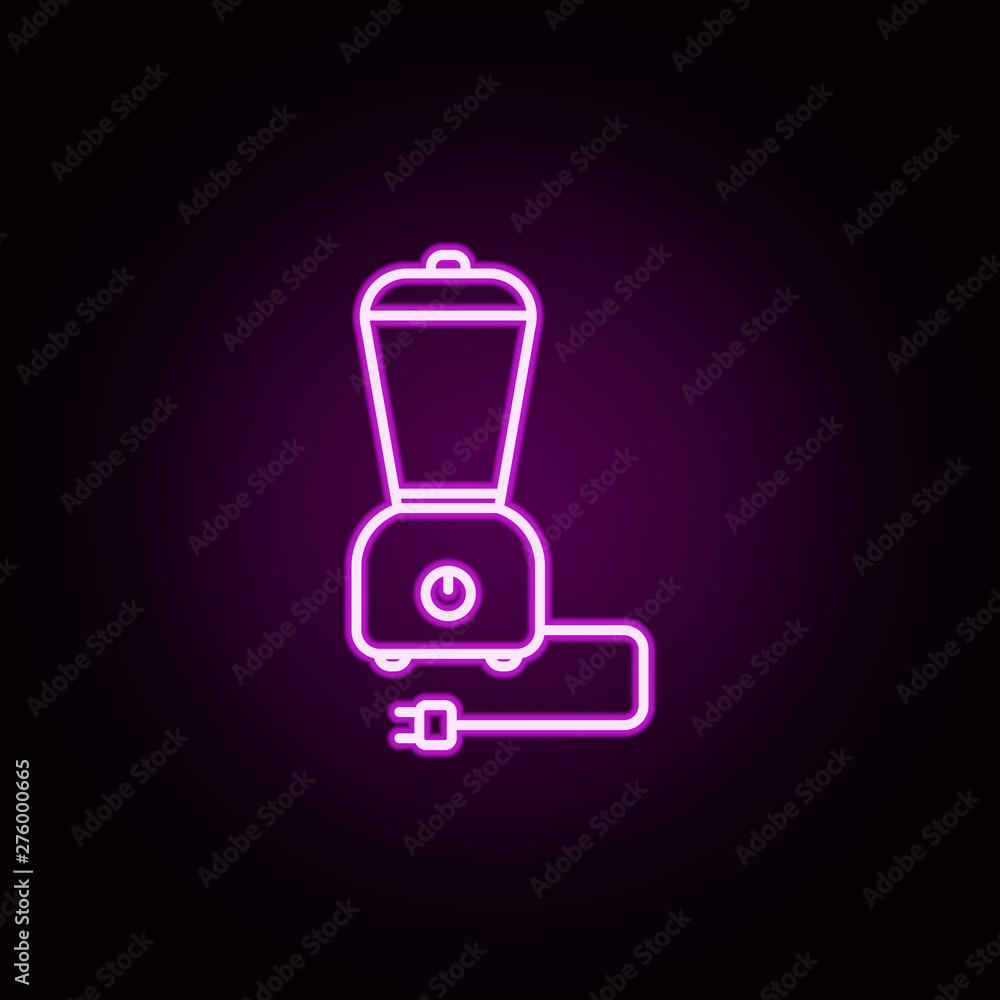 Poster blender neon icon. elements of technology set. simple icon for websites, web design, mobile app, inf