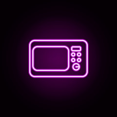 microwave neon icon. Elements of technology set. Simple icon for websites, web design, mobile app, info graphics