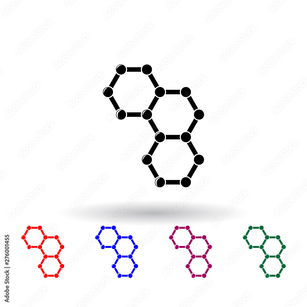 Poster chemical cells multi color icon. elements of science set. simple icon for websites, web design, mobi