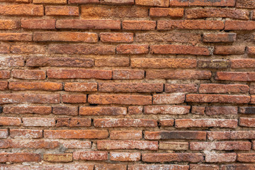 Antique brick wall pattern background.