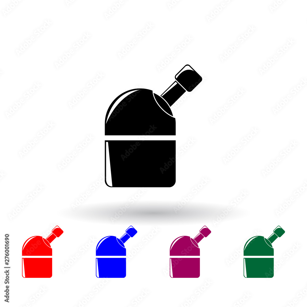 Poster observatory multi color icon. elements of science set. simple icon for websites, web design, mobile 