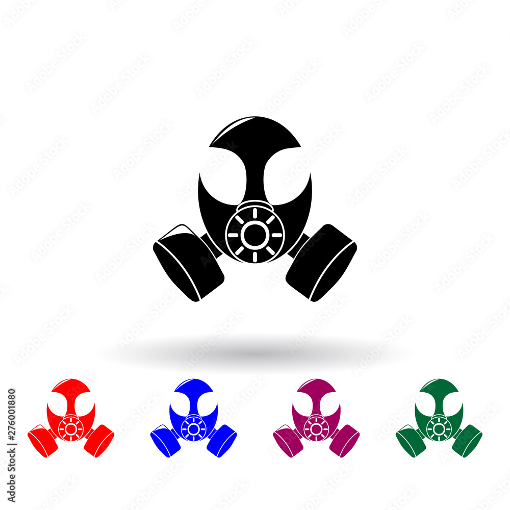 Poster mask multi color icon. elements of science set. simple icon for websites, web design, mobile app, in