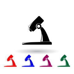 microscope multi color icon. Elements of science set. Simple icon for websites, web design, mobile app, info graphics