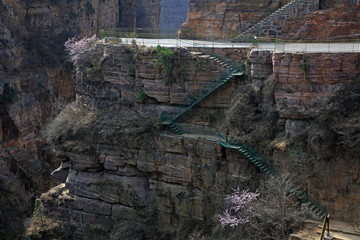 rock steps in a park