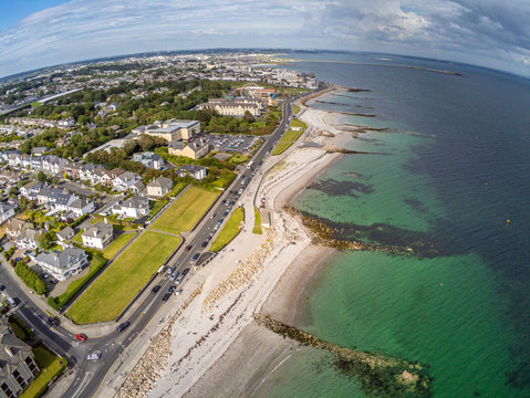 Aerial view of Salthill beach
