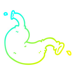 cold gradient line drawing cartoon organ