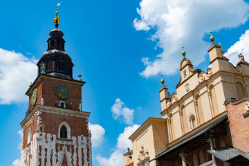 Fototapeta premium Church in the main square and center of Krakow, Poland