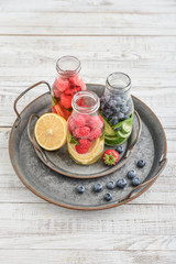 Infused water with fresh fruits