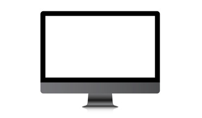 Monitor mit weißem Hintergrund