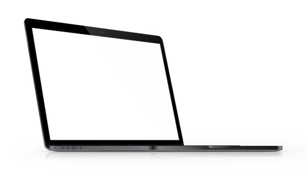Laptop mit wei&szlig;em Hintergrund