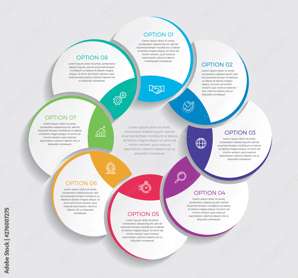 Aufkleber infographic design vector and marketing icons can be used for workflow layout, diagram, annual repor