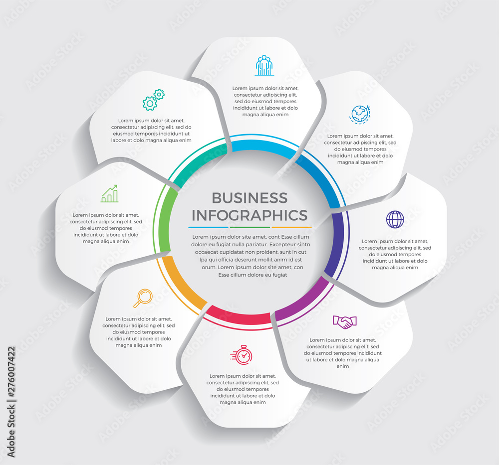 Aufkleber infographic design vector and marketing icons can be used for workflow layout, diagram, annual repor