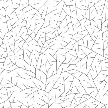 silhouette tree branches monochromatic lines seamless pattern abstract background texture