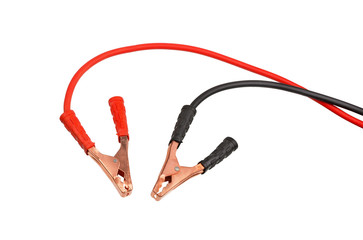 Jumper cable. Cable for car battery. Power supply wire.