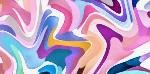 Watercolor marble art. Liquid paint swirls. Colorful texture background. Multicolored wallpaper graphic design. Pattern for creating artworks and prints. Chaotic waves and swirls.