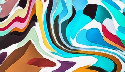 Obraz premium Watercolor marble art. Liquid paint swirls. Colorful texture background. Multicolored wallpaper graphic design. Pattern for creating artworks and prints. Chaotic waves and swirls.