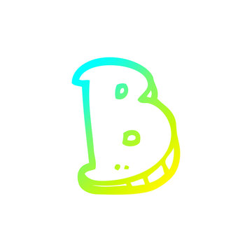 recommend clip art: cold gradient line drawing cartoon letter b