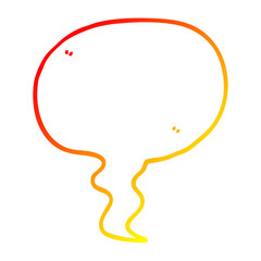 warm gradient line drawing cartoon speech bubble