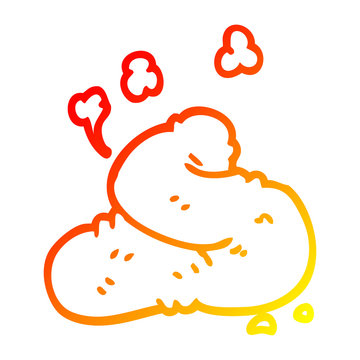 recommend clip art: warm gradient line drawing cartoon poop
