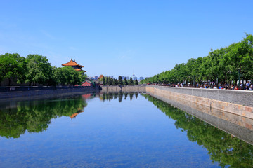 watchtower scenery in the Imperial Palace, Beijing, China