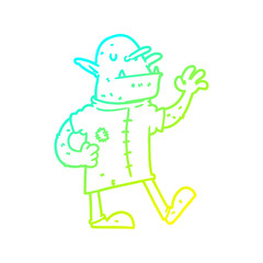 cold gradient line drawing cartoon goblin