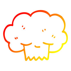 warm gradient line drawing cartoon explosion cloud