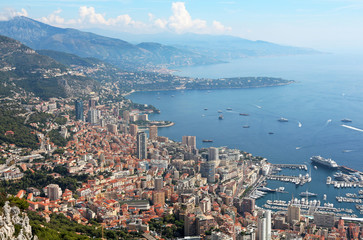 Aerial view of Monaco