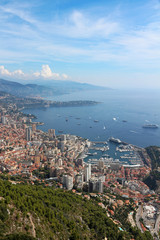 Aerial view of Monaco