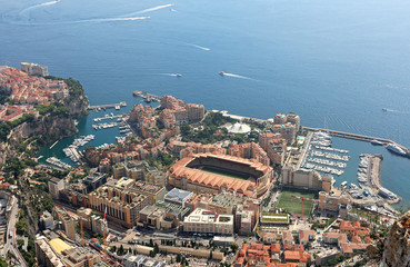 Aerial view of Monaco