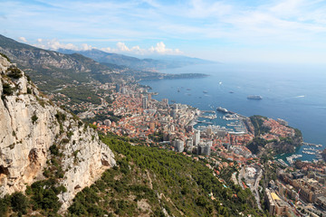 Fototapeta na wymiar Aerial view of Monaco