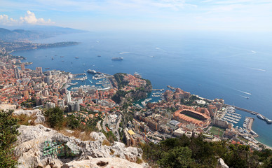 Aerial view of Monaco