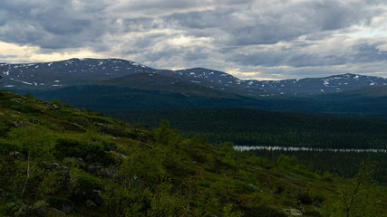 View of the Khibiny from the alpine tundra