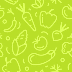 Seamless pattern with vegetables